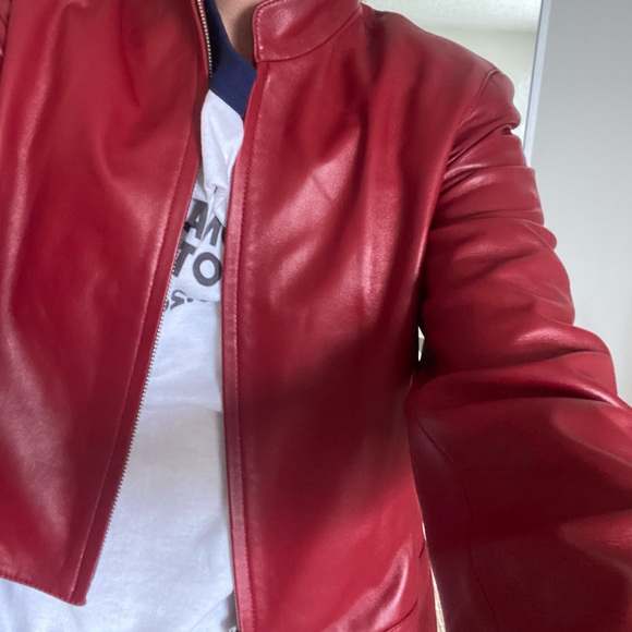 Vintage leather Be jacket - Picture 6 of 8